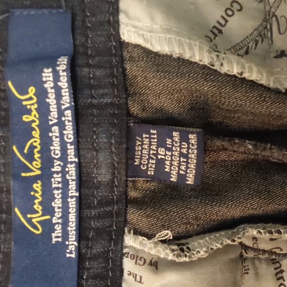 Gloria Vanderbilt  perfect fit denim capris size 16 - Picture 6 of 8